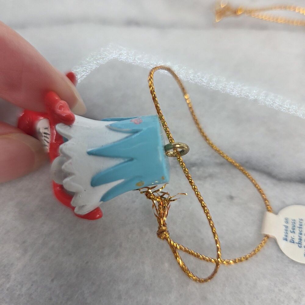 Dr. Seuss Cat in the Hat Ornaments Set of 5 Thing 1 Thing 2 Christmas Tree Mini - Picture 8 of 8
